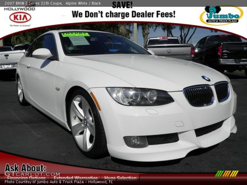 Alpine White / Black 2007 BMW 3 Series 328i Coupe