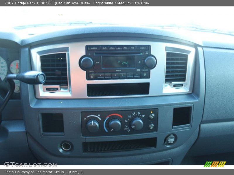 Bright White / Medium Slate Gray 2007 Dodge Ram 3500 SLT Quad Cab 4x4 Dually