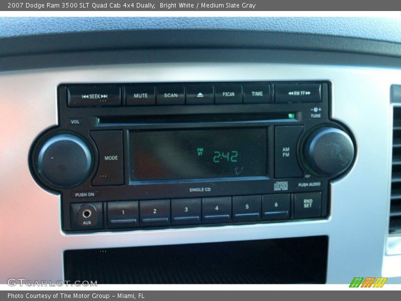 Bright White / Medium Slate Gray 2007 Dodge Ram 3500 SLT Quad Cab 4x4 Dually