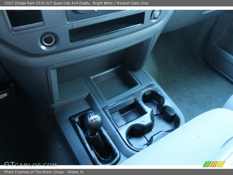 Bright White / Medium Slate Gray 2007 Dodge Ram 3500 SLT Quad Cab 4x4 Dually