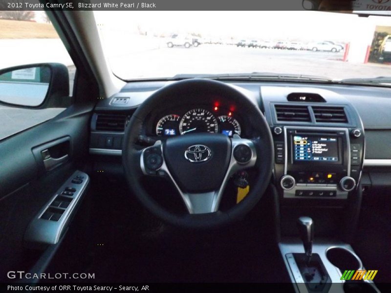 Blizzard White Pearl / Black 2012 Toyota Camry SE