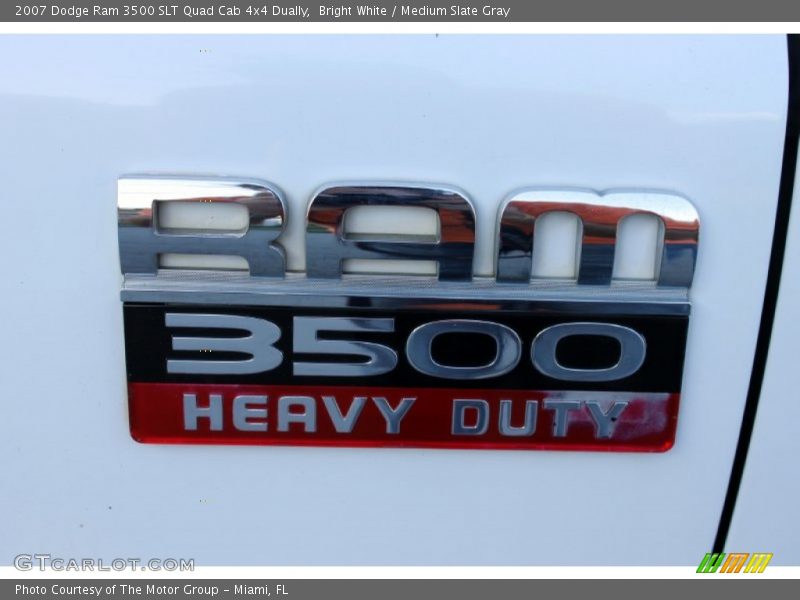 Bright White / Medium Slate Gray 2007 Dodge Ram 3500 SLT Quad Cab 4x4 Dually