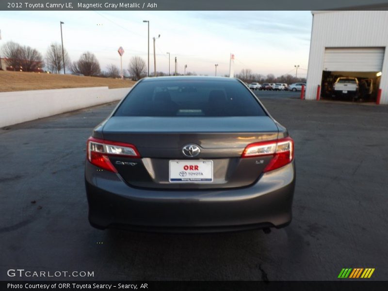 Magnetic Gray Metallic / Ash 2012 Toyota Camry LE