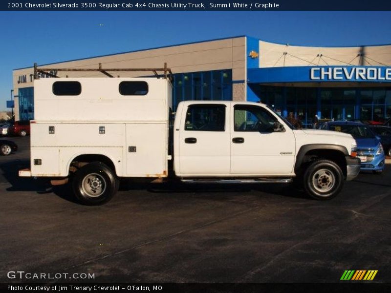 Summit White / Graphite 2001 Chevrolet Silverado 3500 Regular Cab 4x4 Chassis Utility Truck