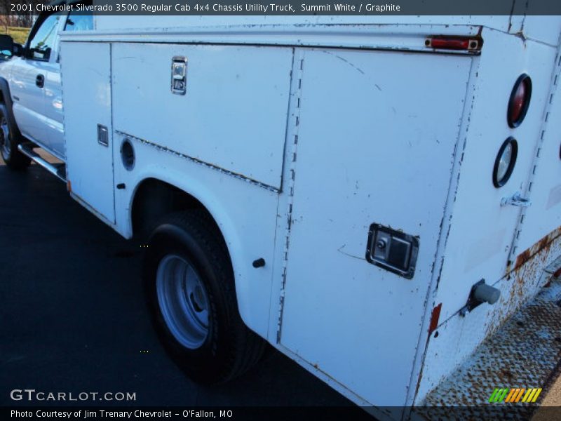 Summit White / Graphite 2001 Chevrolet Silverado 3500 Regular Cab 4x4 Chassis Utility Truck