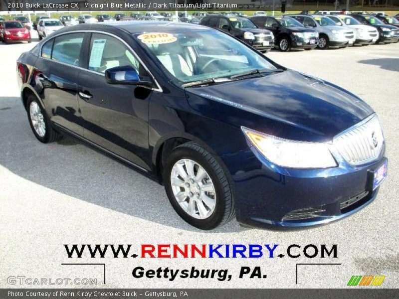 Midnight Blue Metallic / Dark Titanium/Light Titanium 2010 Buick LaCrosse CX