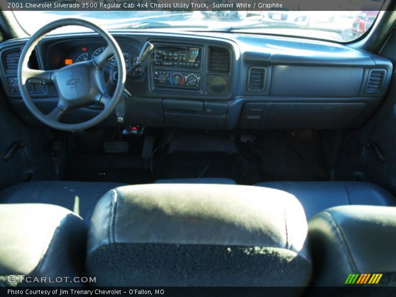 Summit White / Graphite 2001 Chevrolet Silverado 3500 Regular Cab 4x4 Chassis Utility Truck