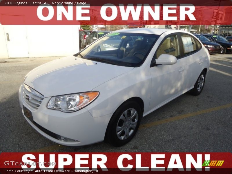 Nordic White / Beige 2010 Hyundai Elantra GLS