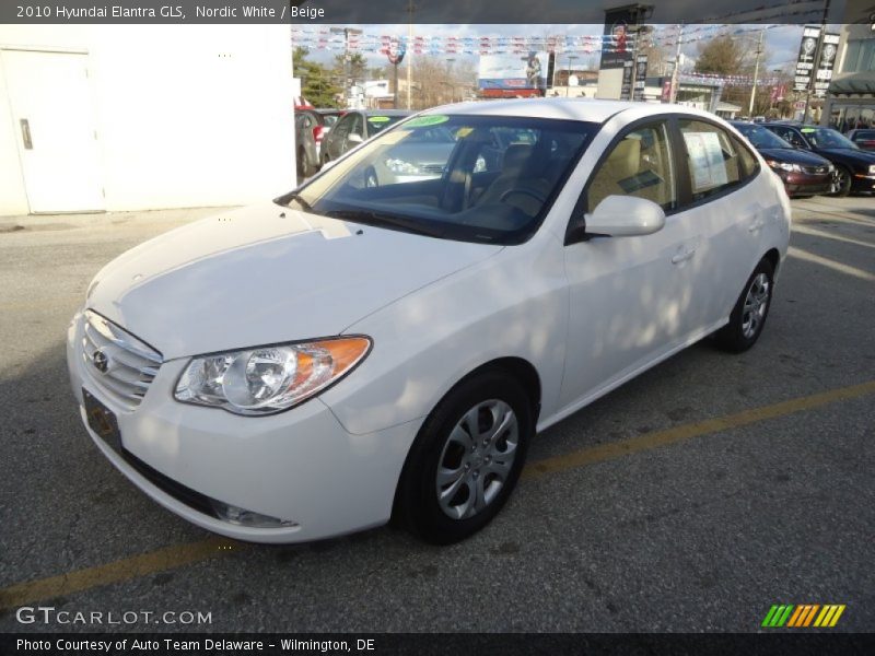 Nordic White / Beige 2010 Hyundai Elantra GLS