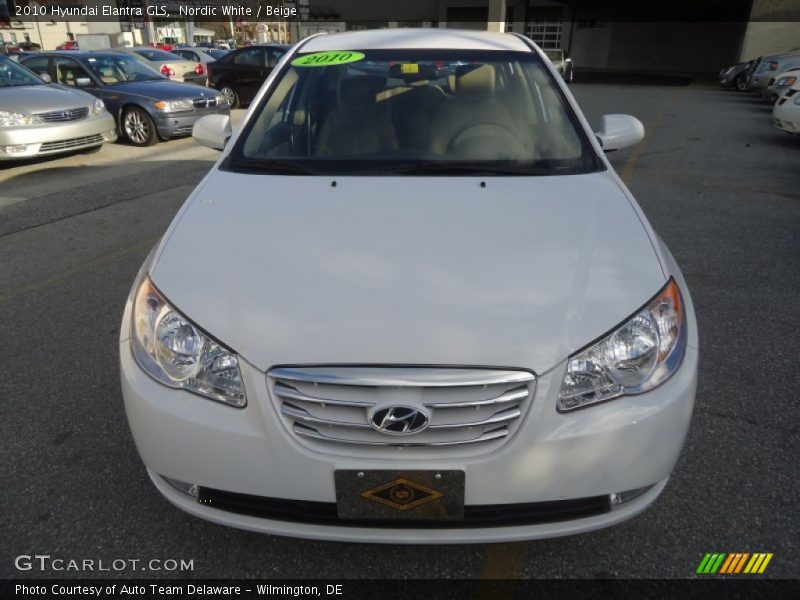 Nordic White / Beige 2010 Hyundai Elantra GLS