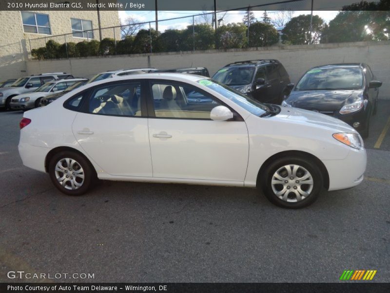 Nordic White / Beige 2010 Hyundai Elantra GLS