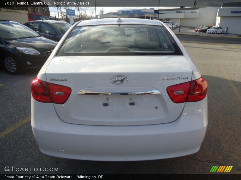 Nordic White / Beige 2010 Hyundai Elantra GLS