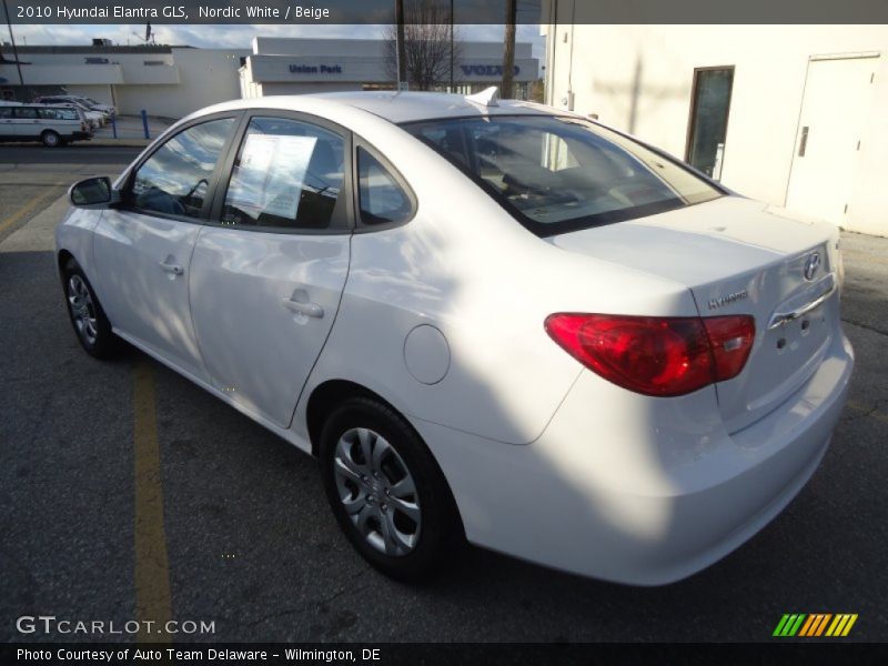 Nordic White / Beige 2010 Hyundai Elantra GLS