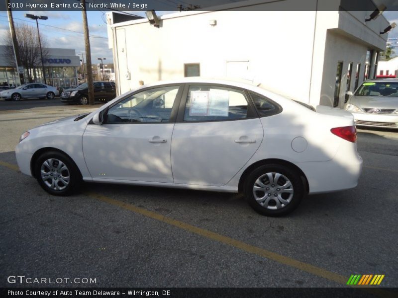 Nordic White / Beige 2010 Hyundai Elantra GLS