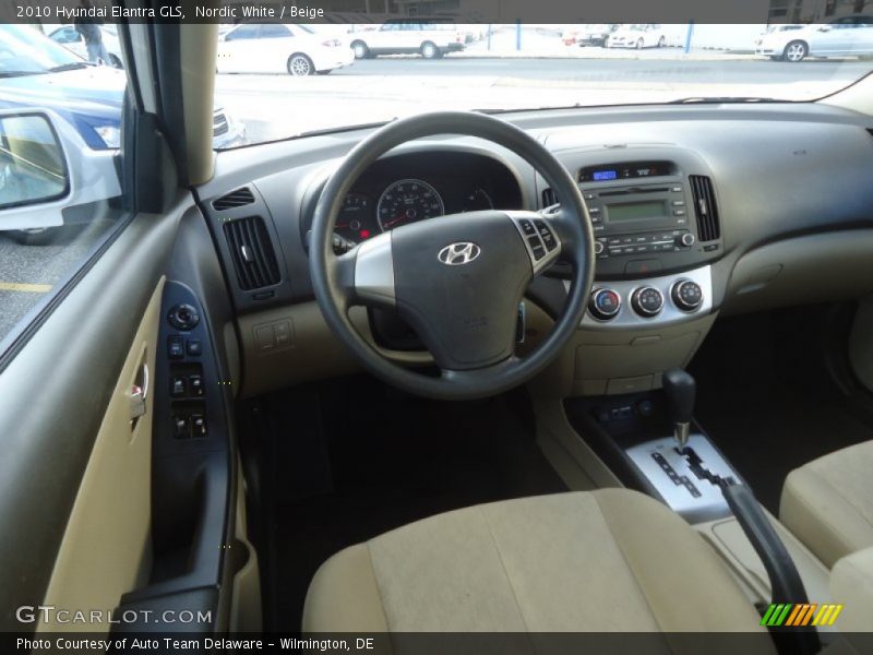 Nordic White / Beige 2010 Hyundai Elantra GLS