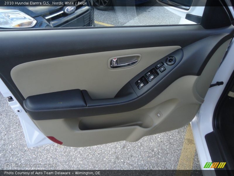 Nordic White / Beige 2010 Hyundai Elantra GLS