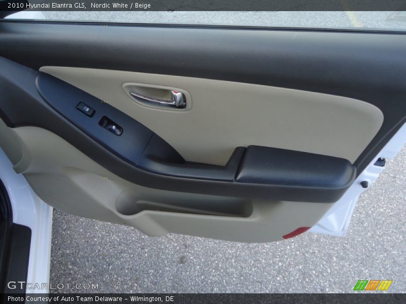 Nordic White / Beige 2010 Hyundai Elantra GLS