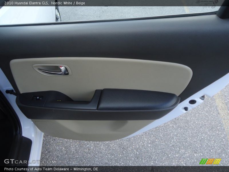 Nordic White / Beige 2010 Hyundai Elantra GLS