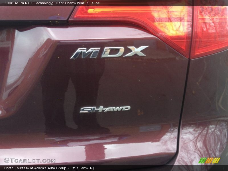 Dark Cherry Pearl / Taupe 2008 Acura MDX Technology
