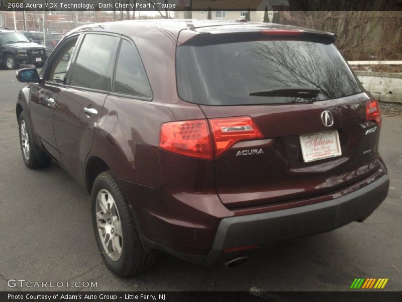 Dark Cherry Pearl / Taupe 2008 Acura MDX Technology