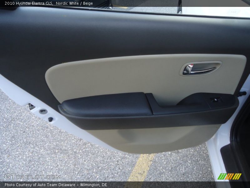Nordic White / Beige 2010 Hyundai Elantra GLS