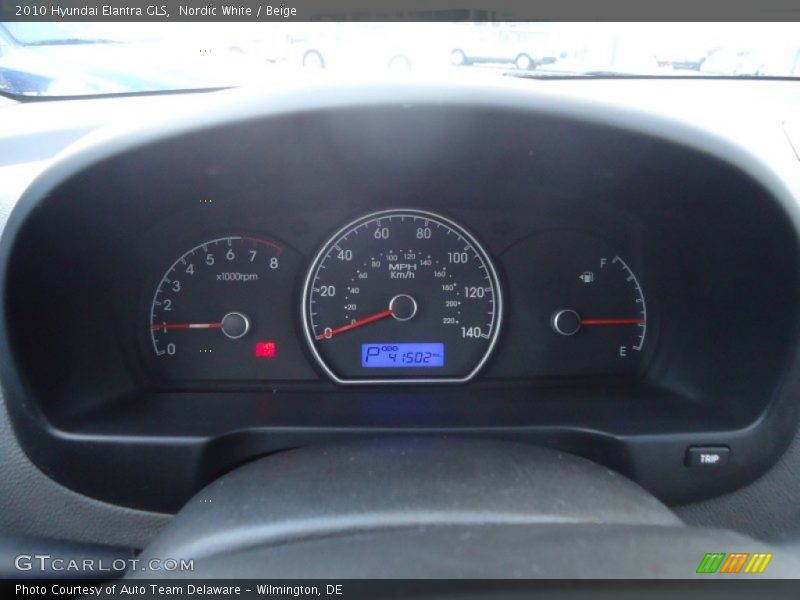 Nordic White / Beige 2010 Hyundai Elantra GLS