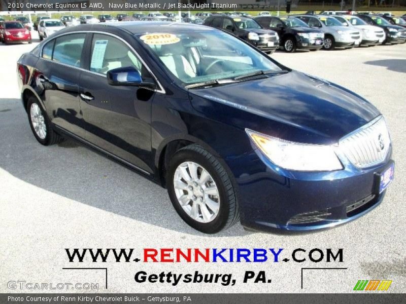 Navy Blue Metallic / Jet Black/Light Titanium 2010 Chevrolet Equinox LS AWD