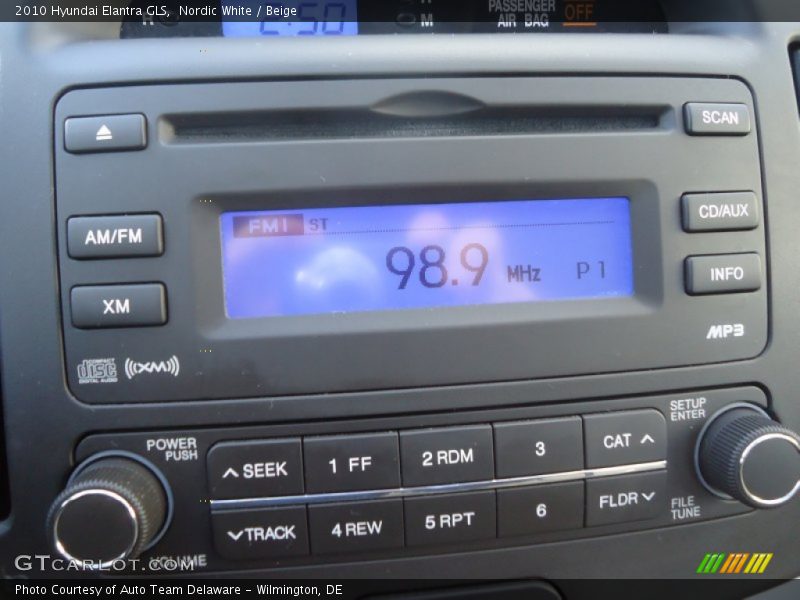 Nordic White / Beige 2010 Hyundai Elantra GLS