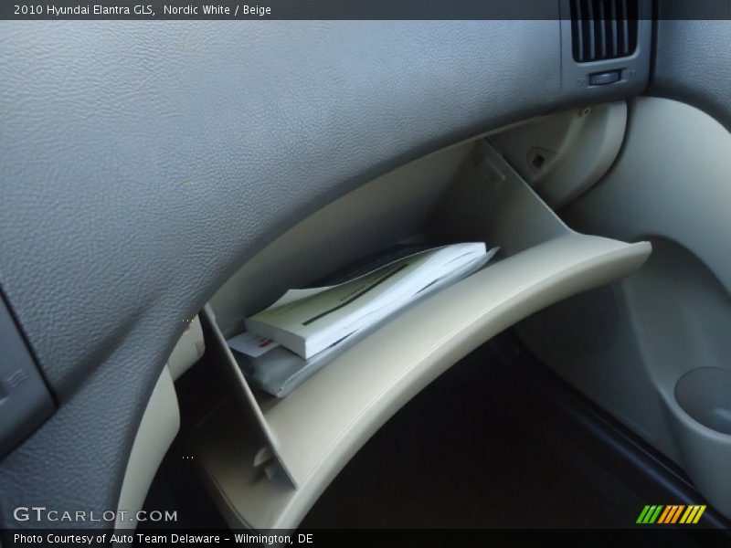 Nordic White / Beige 2010 Hyundai Elantra GLS