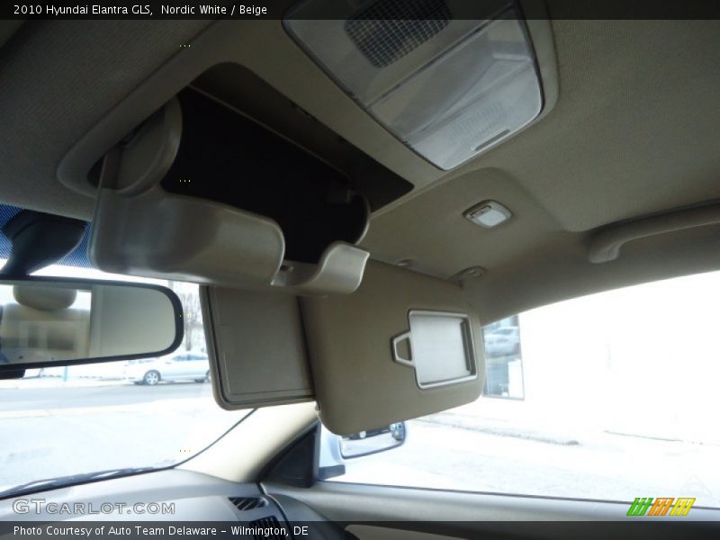 Nordic White / Beige 2010 Hyundai Elantra GLS