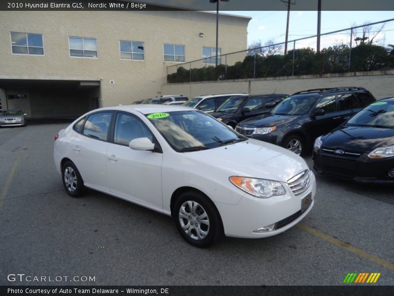 Nordic White / Beige 2010 Hyundai Elantra GLS
