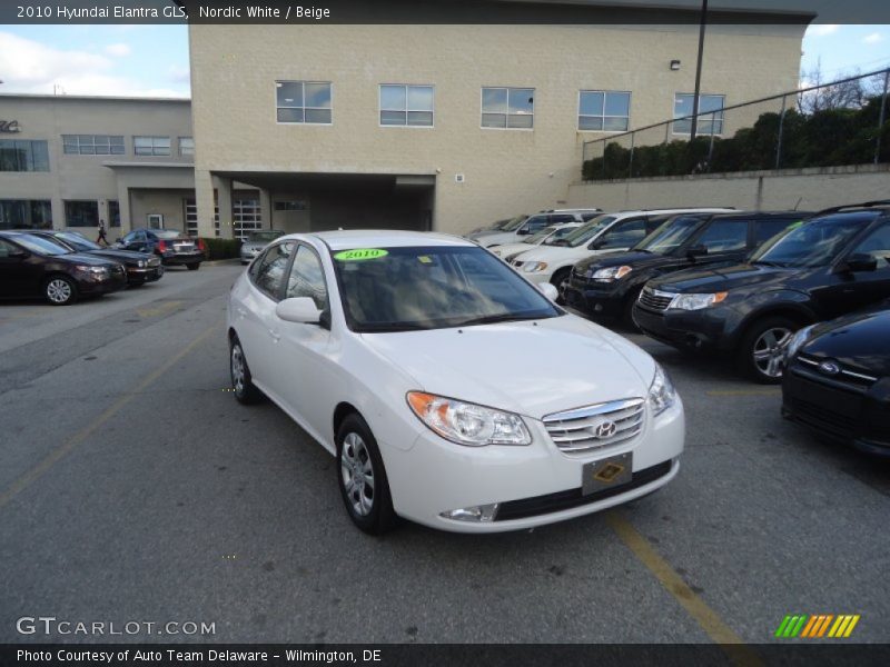 Nordic White / Beige 2010 Hyundai Elantra GLS