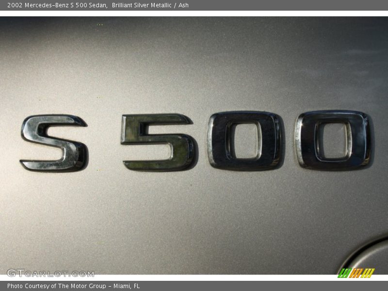 Brilliant Silver Metallic / Ash 2002 Mercedes-Benz S 500 Sedan