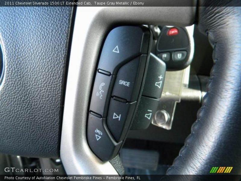 Taupe Gray Metallic / Ebony 2011 Chevrolet Silverado 1500 LT Extended Cab