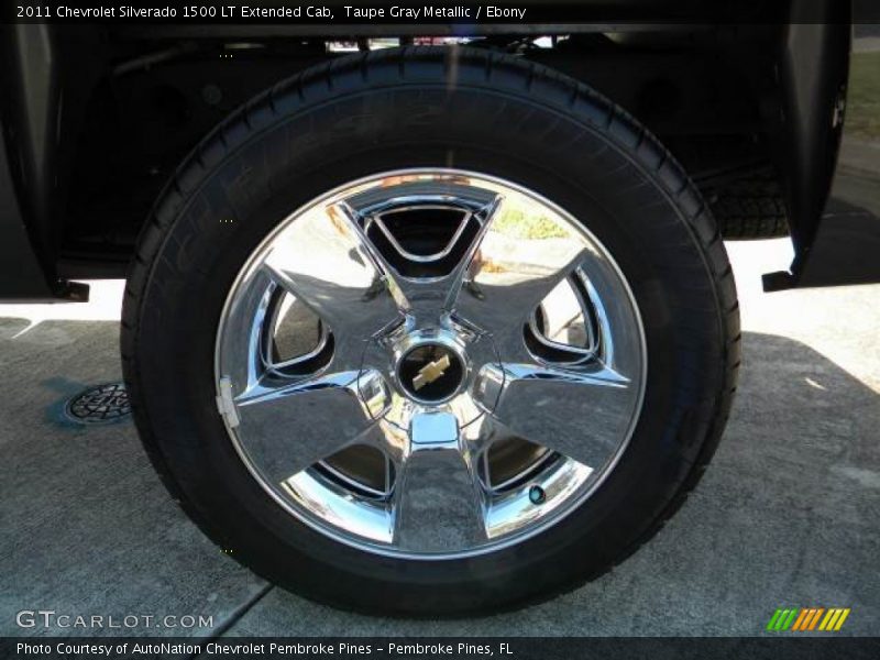 Taupe Gray Metallic / Ebony 2011 Chevrolet Silverado 1500 LT Extended Cab