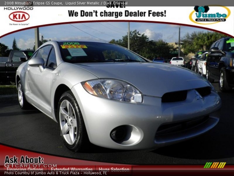 Liquid Silver Metallic / Dark Charcoal 2008 Mitsubishi Eclipse GS Coupe