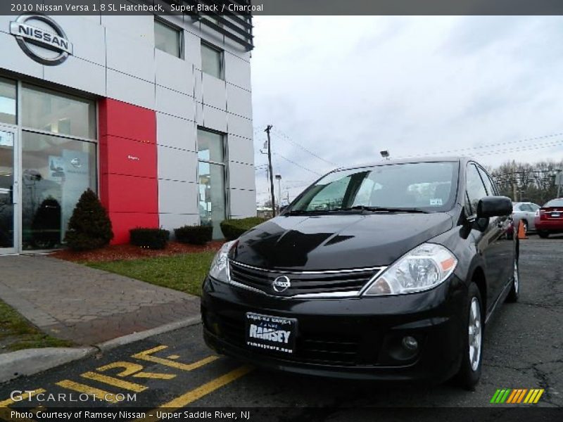 Super Black / Charcoal 2010 Nissan Versa 1.8 SL Hatchback