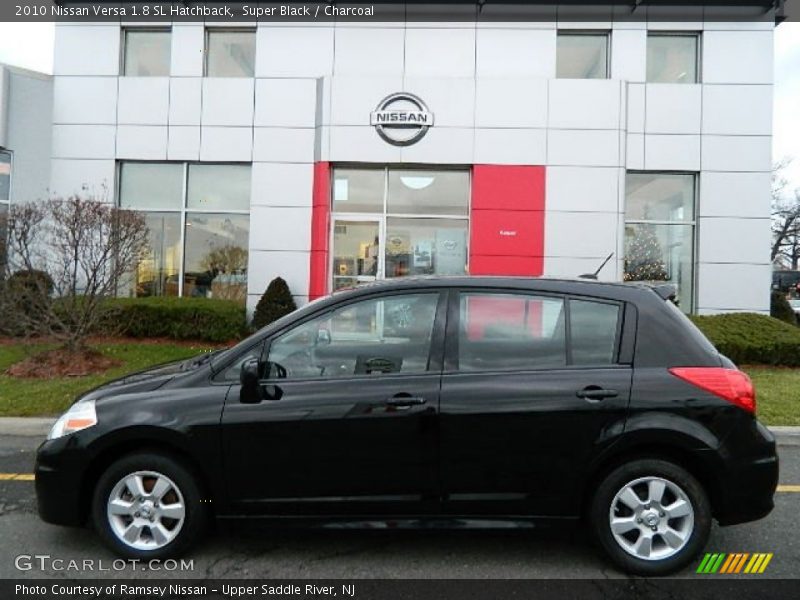 Super Black / Charcoal 2010 Nissan Versa 1.8 SL Hatchback