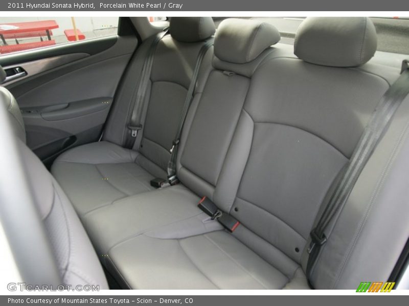 Porcelain White Pearl / Gray 2011 Hyundai Sonata Hybrid