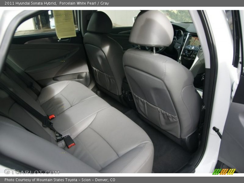 Porcelain White Pearl / Gray 2011 Hyundai Sonata Hybrid