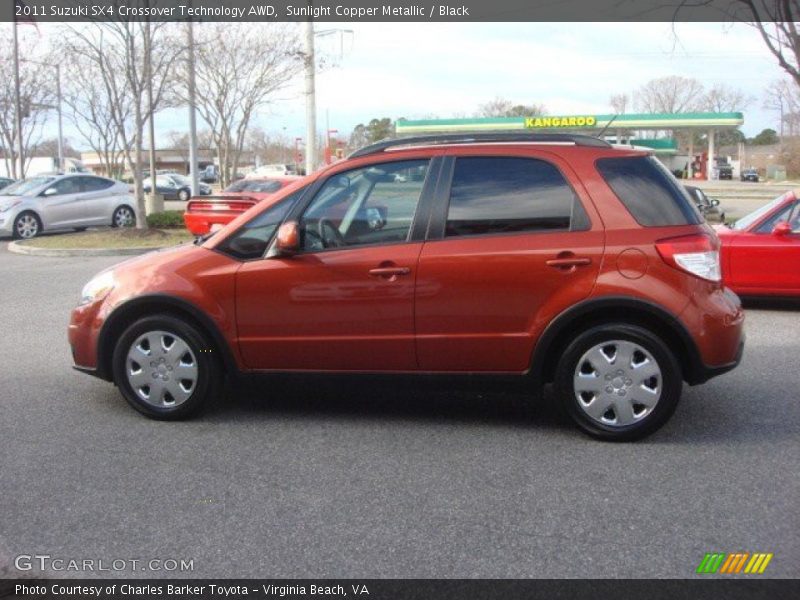 Sunlight Copper Metallic / Black 2011 Suzuki SX4 Crossover Technology AWD