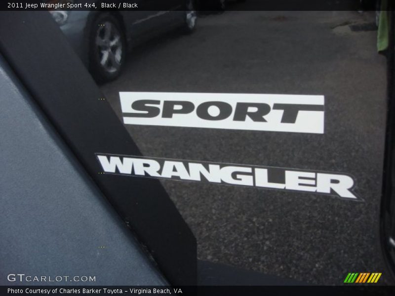 Black / Black 2011 Jeep Wrangler Sport 4x4