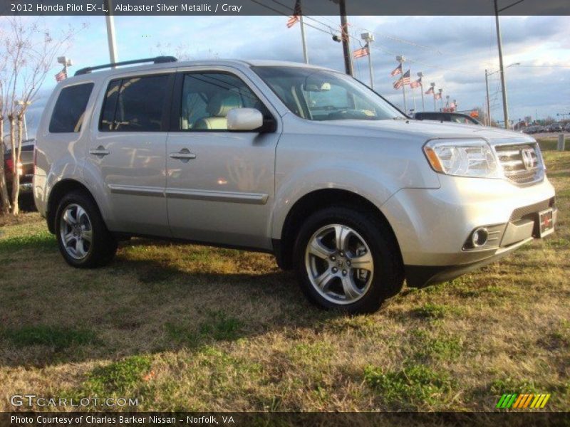Alabaster Silver Metallic / Gray 2012 Honda Pilot EX-L