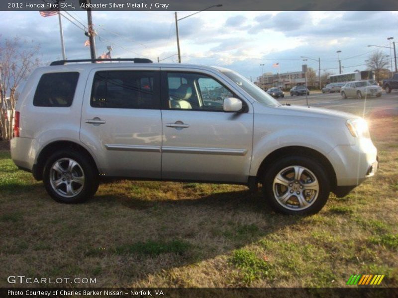 Alabaster Silver Metallic / Gray 2012 Honda Pilot EX-L