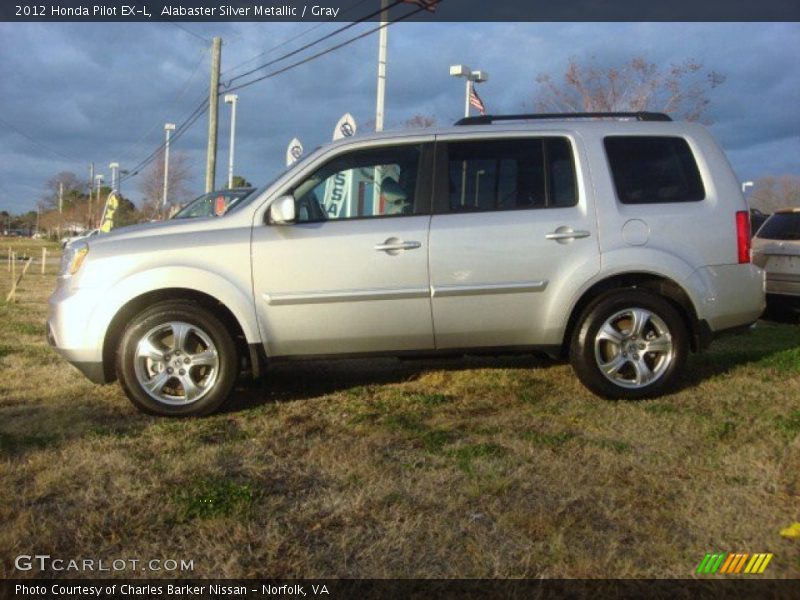 Alabaster Silver Metallic / Gray 2012 Honda Pilot EX-L
