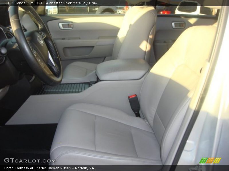 Alabaster Silver Metallic / Gray 2012 Honda Pilot EX-L