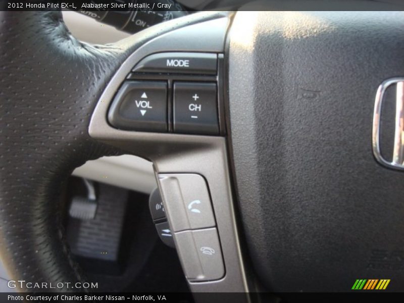 Alabaster Silver Metallic / Gray 2012 Honda Pilot EX-L