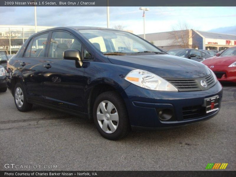 Blue Onyx / Charcoal 2009 Nissan Versa 1.6 Sedan