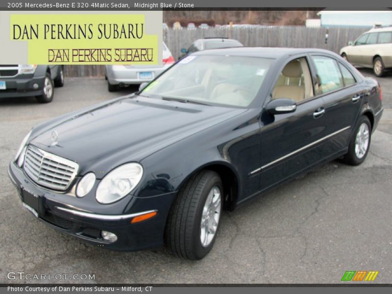 Midnight Blue / Stone 2005 Mercedes-Benz E 320 4Matic Sedan
