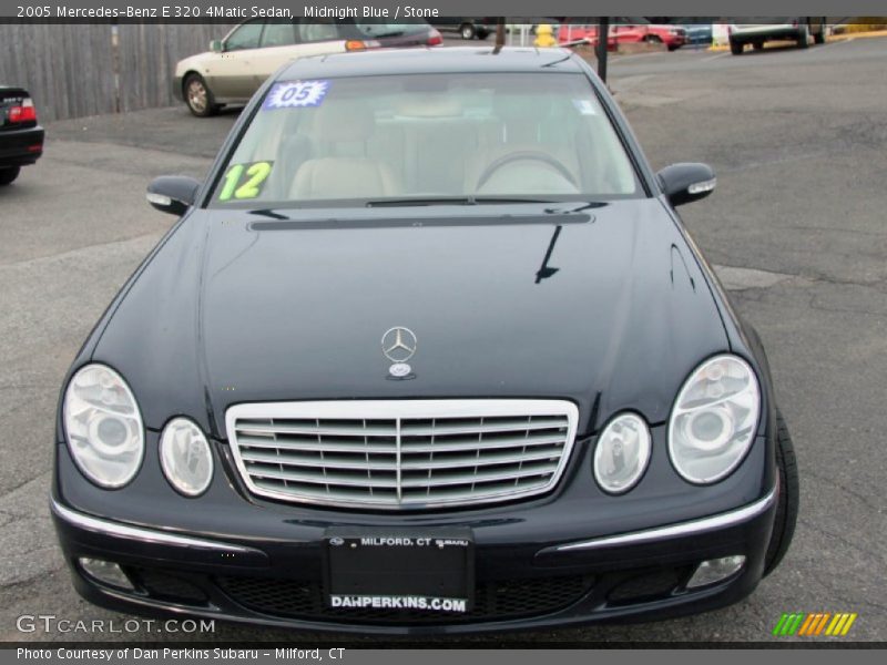 Midnight Blue / Stone 2005 Mercedes-Benz E 320 4Matic Sedan